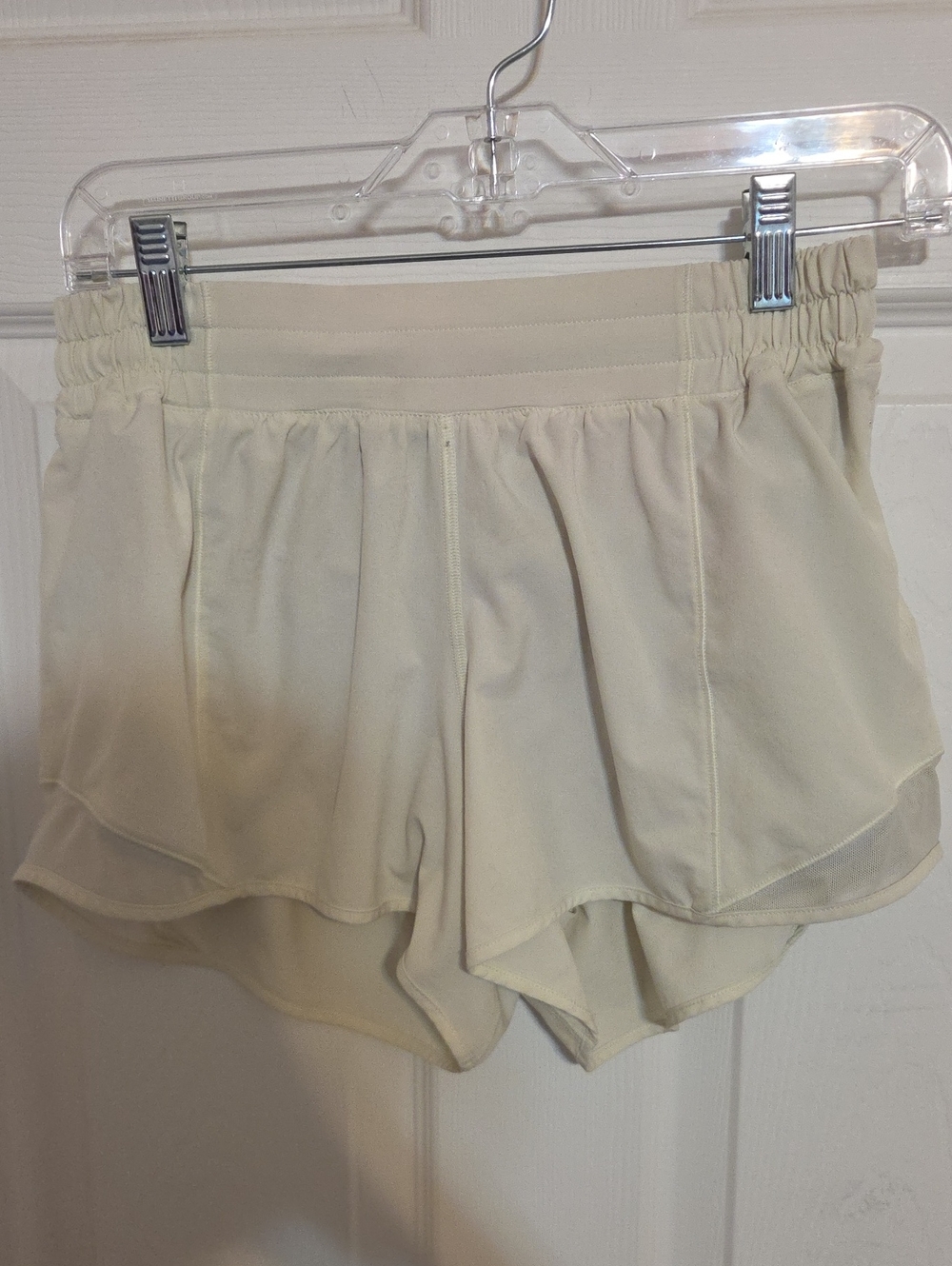 lululemon athletica Layered Cream Running Shorts